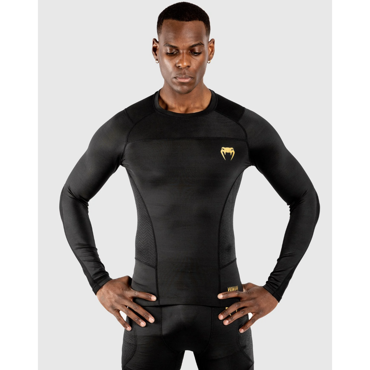 Venum G-FIT RASHGUA SRD - manches longues - noir/or
