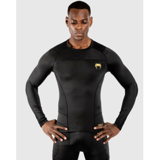 Venum G-FIT RASHGUA SRD - LANGE MOUWEN - ZWART/GOUD