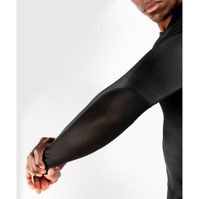 Venum G-FIT RASHGUARD - LANGE MOUWEN - ZWART/GOUD