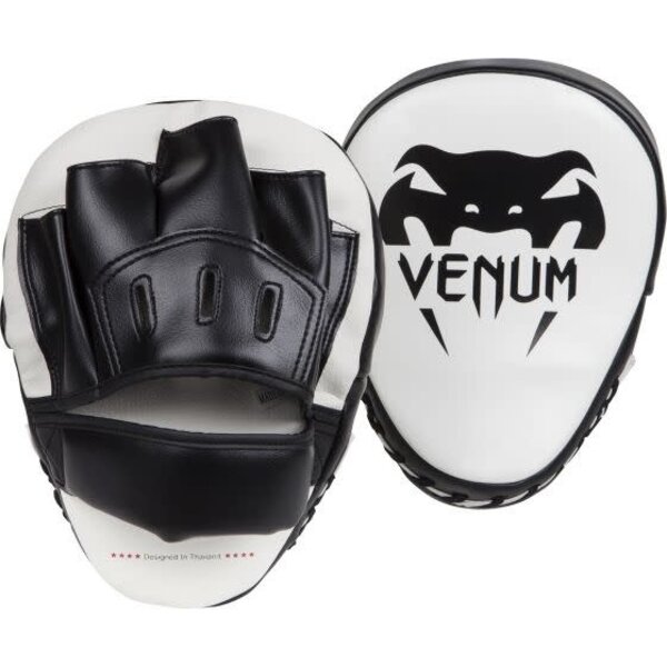 Venum Light Focus Mitts – Handpolster – WEISS/SCHWARZ (PRO PAAR)