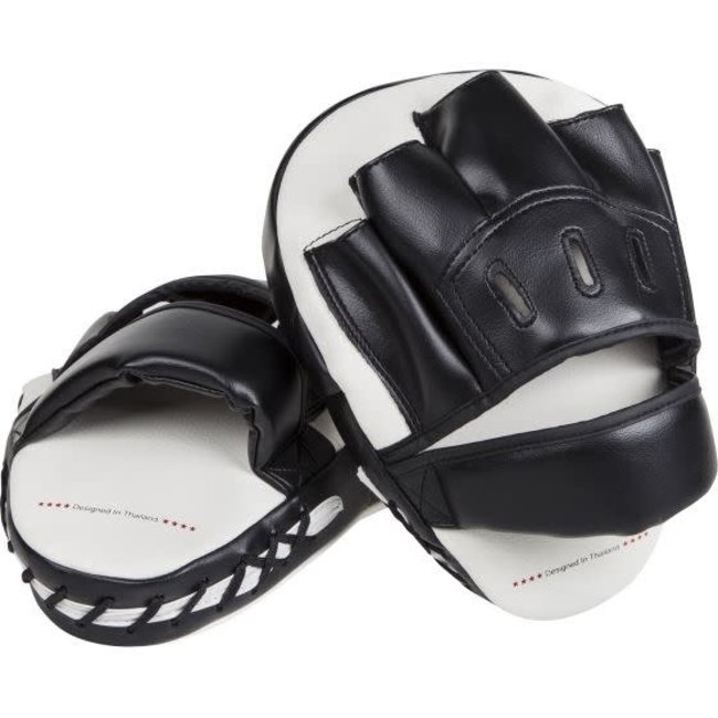 Venum Light Focus Mitts - Hand pads - WIT/ZWART (PER PAAR)