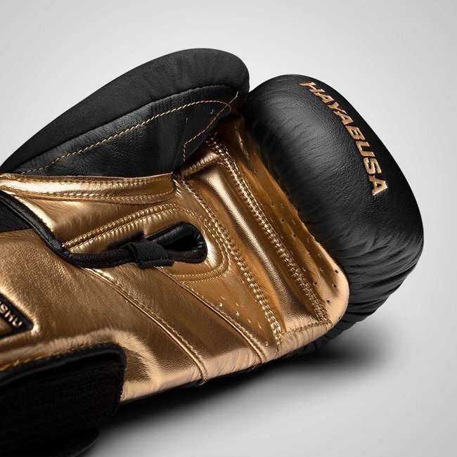 Hayabusa T3 – Bokshandschoenen Zwart/Goud voor Muay Thai, Boksen & Kickboksen