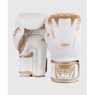 Venum VENUM GIANT 3.0 BOXING GLOVES - NAPPA LEATHER - WHITE/GOLD