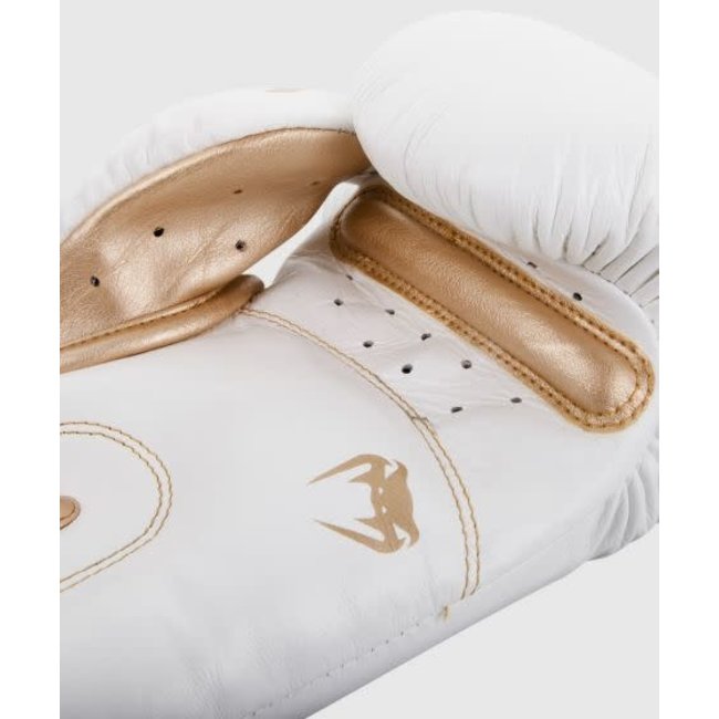 Venum GIANT 3.0 - BOKSHANDSCHOENEN - NAPPA LEATHER - WHITE/GOLD