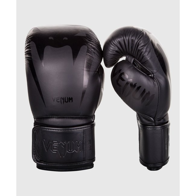 Venum Venum Giant 3.0 Bokshandschoenen – Nappa Leer – Black/Black | Premium Sparring Gloves voor Kickboksen & MMA