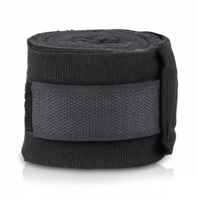 Fightsense Fightsense Bandage Zwart 500cm – Stevige Boksbandages voor Optimale Polsondersteuning