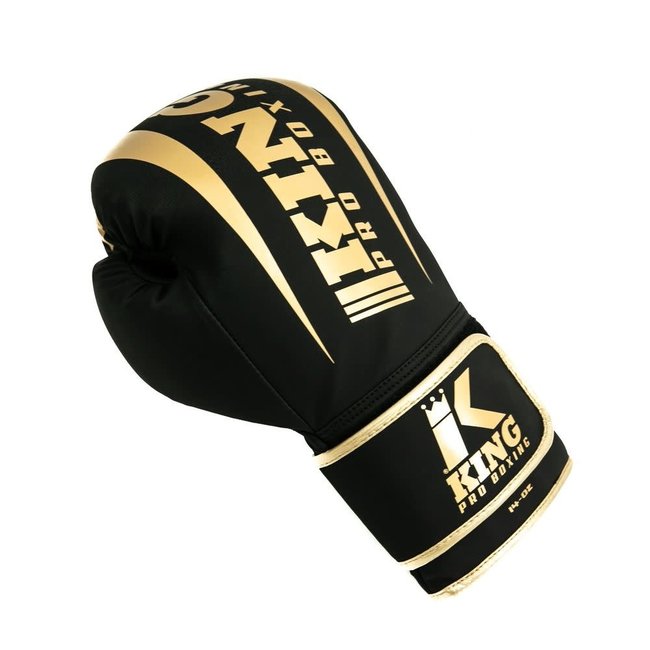 King Pro Boxing Bokshandschoenen REVO – Zwart/Goud – Voor Boksen & Kickboksen