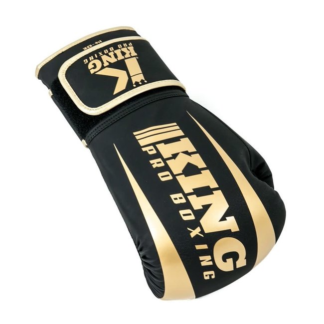 King Pro Boxing King Bokshandschoenen REVO – Zwart/Goud – Voor Boksen & Kickboksen