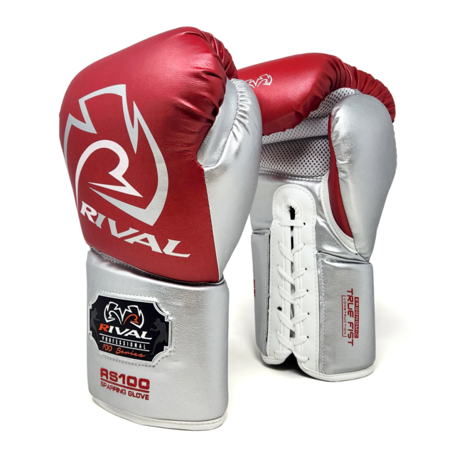 Rival Boxing Gear Rival Boxing Gear - Bokshandschoen Rival RS100 Professional - Rood/Zilver