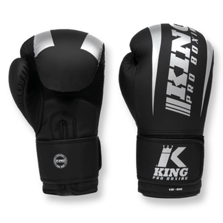 King Pro Boxing Bokshandschoenen - KPB/REVO 7 - ZWART/ZILVER