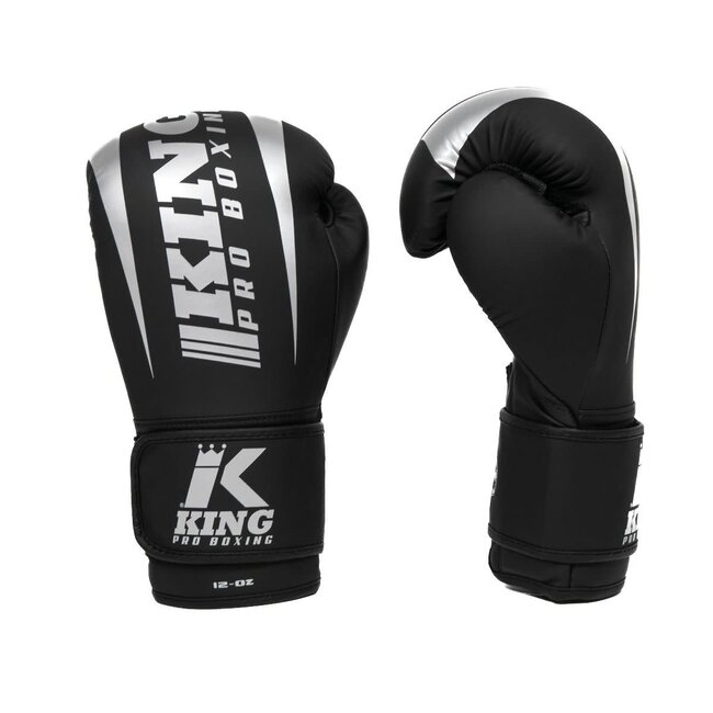 King Pro Boxing Bokshandschoenen - KPB/REVO 7 - ZWART/ZILVER