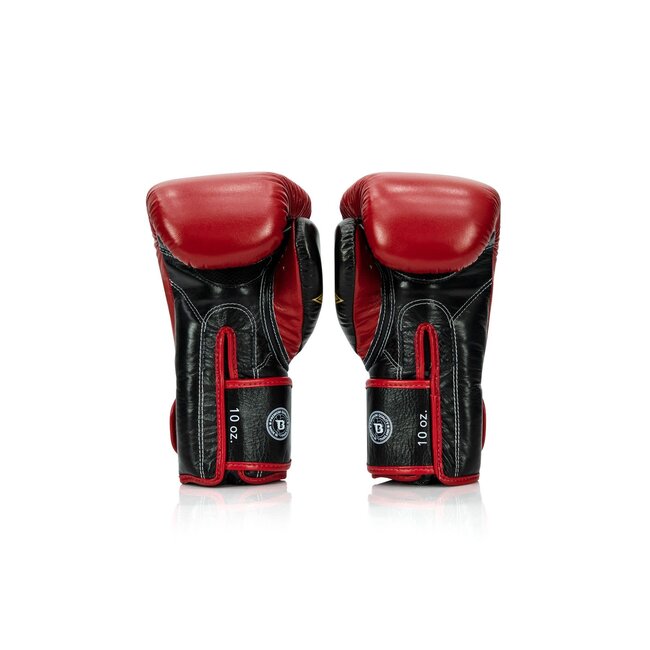 FAIRTEX Fairtex x Booster FXB BG V2 – Leren Bokshandschoenen – Rood/Zwart/Goud
