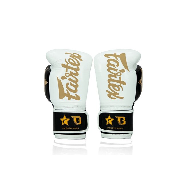 FAIRTEX x Booster FXB BG V2 Leren Bokshandschoenen – Wit/Zwart/Goud