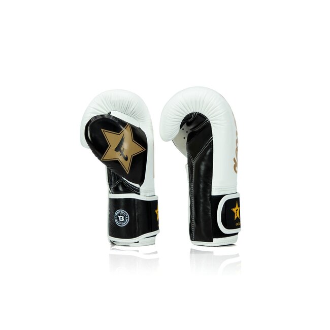 FAIRTEX Fairtex x Booster FXB BG V2 – Leren Bokshandschoenen – Wit/Zwart/Goud