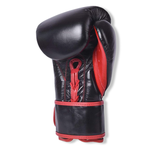 Cleto Reyes CLETO REYES Lace‑Up & Hook‑Loop Hybrid Bokshandschoenen – Zwart