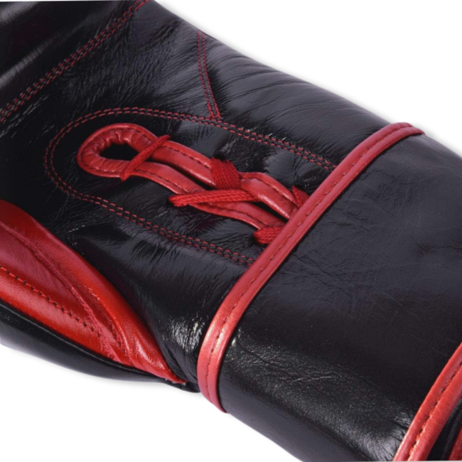 Cleto Reyes CLETO REYES Lace‑Up & Hook‑Loop Hybrid Bokshandschoenen – Zwart