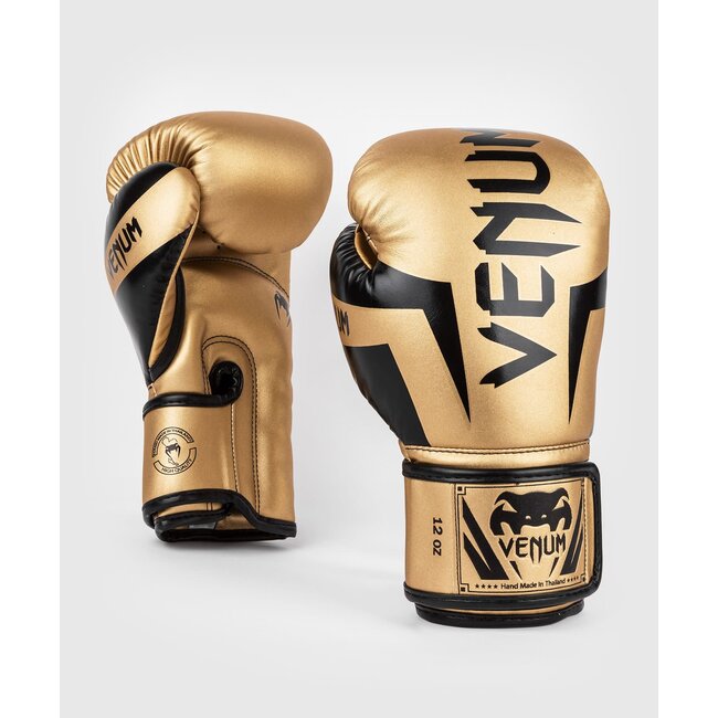 Venum ELITE BOXING GLOVES - GOLD/BLACK