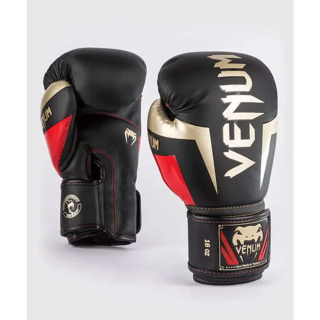 Venum Bokshandschoenen - Elite - Black/Gold/Red