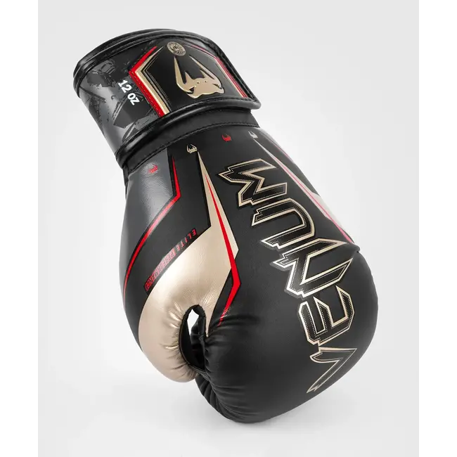 Venum Bokshandschoenen Elite Evo - Zwart/Goud/Rood