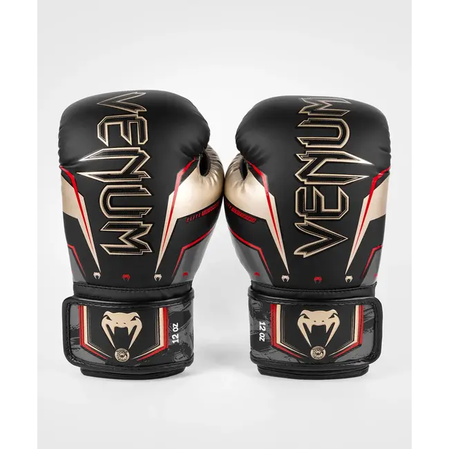 Venum Bokshandschoenen Elite Evo - Zwart/Goud/Rood