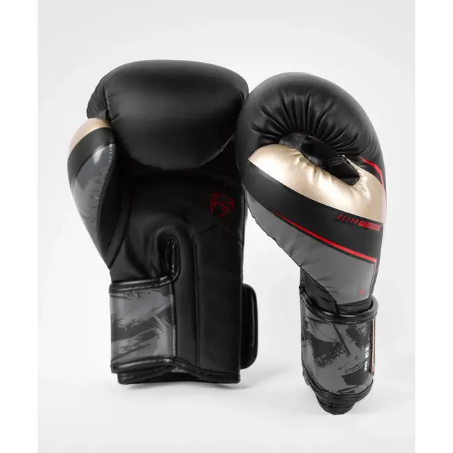 Venum Bokshandschoenen Elite Evo - Zwart/Goud/Rood
