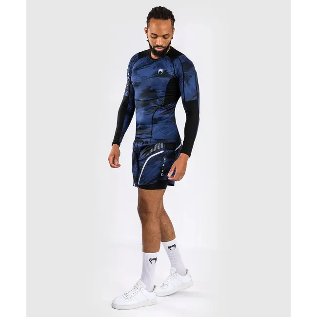 Venum Electron 3.0 Rashguard lange mouw - Marine