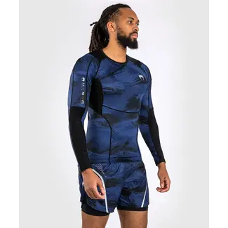 Venum Electron 3.0 Rashguard lange mouw - Marine