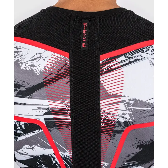 Venum Electron 3.0 Rashguard lange mouw - GRIJS/ROOD
