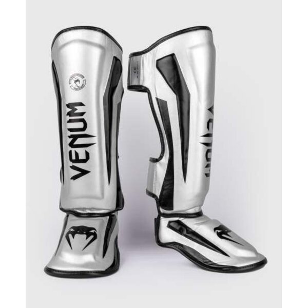 Venum ELITE Schienbeinschoner – Silber/Schwarz