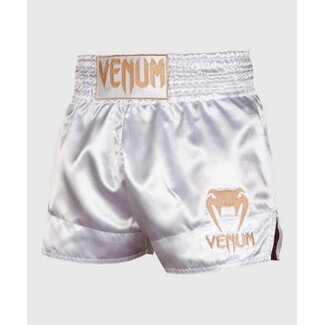 Venum MUAY THAI SHORTS CLASSIC- WHITE/GOLD