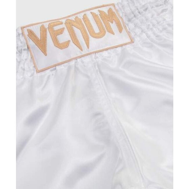 Venum VENUM MUAY THAI SHORTS CLASSIC- WHITE/GOLD