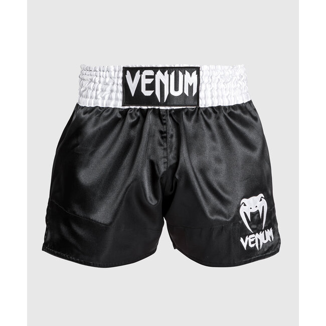 Venum VENUM CLASSIC - MUAY THAI SHORT BLACK/WHITE/WHITE