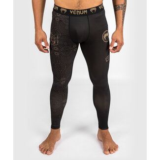 Venum VENUM COMPRESSIE BROEK - SANTA MUERTE DARK SIDE - SPATS - BLACK/BROWN