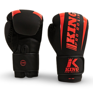King Pro Boxing Bokshandschoenen - KPB/REVO 8 - Zwart/Rood