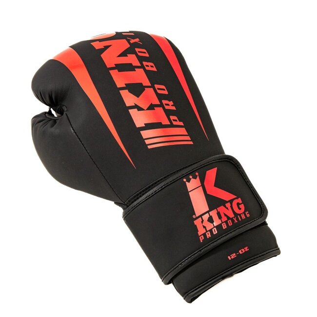 King Pro Boxing Bokshandschoenen - KPB/REVO 8 - Zwart/Rood