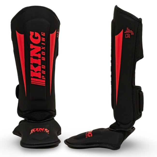 King Pro Boxing King - scheenbeschermers - KPB/SG REVO 8 - Zwart/Rood