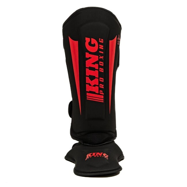 King Pro Boxing scheenbeschermers - KPB/SG REVO 8 - Zwart/Rood