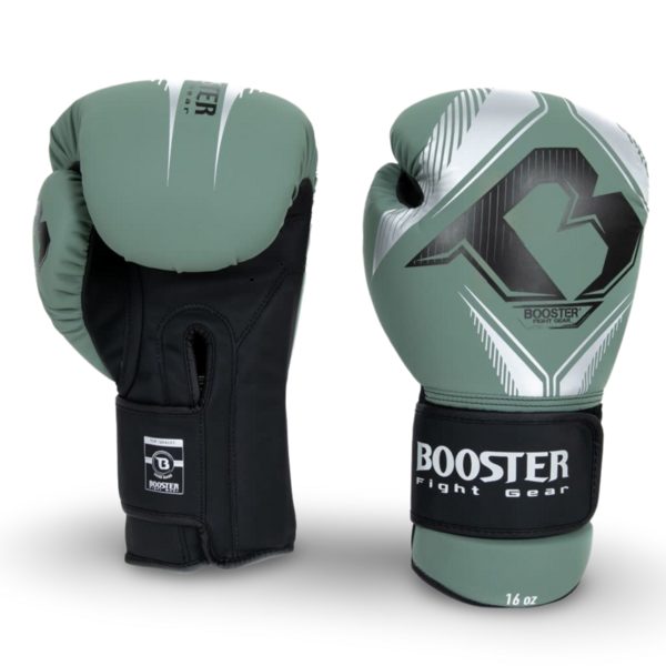Booster Fightgear Gants de boxe - BANGKOK SERIES 3 - vert/argent/noir