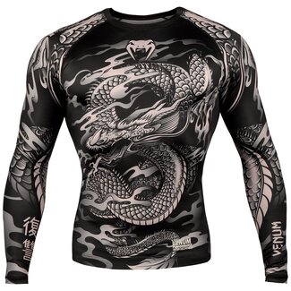 Venum VENUM DRAGON'S FLIGHT RASHGUARD - LONG SLEEVES - BLACK/SAND