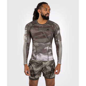 Venum ELECTRON 3.0 LONG SLEEVE RASHGUARD - SAND
