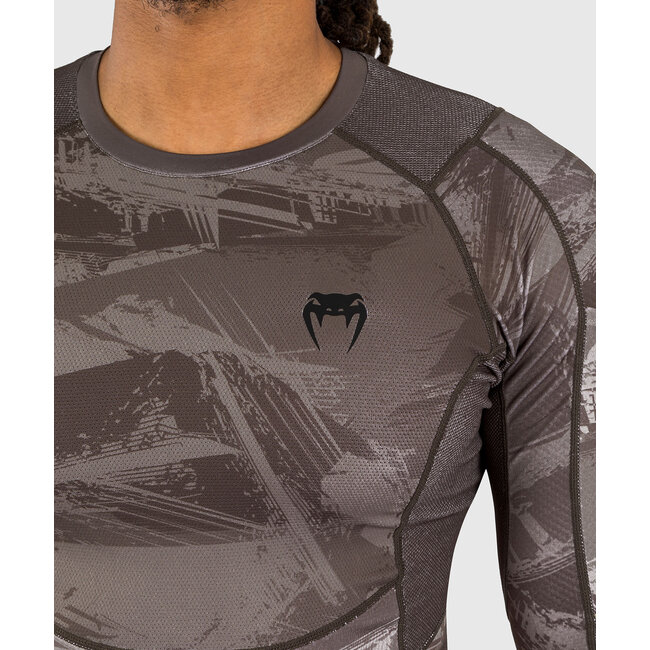 Venum ELECTRON 3.0 LONG SLEEVE RASHGUARD - SAND