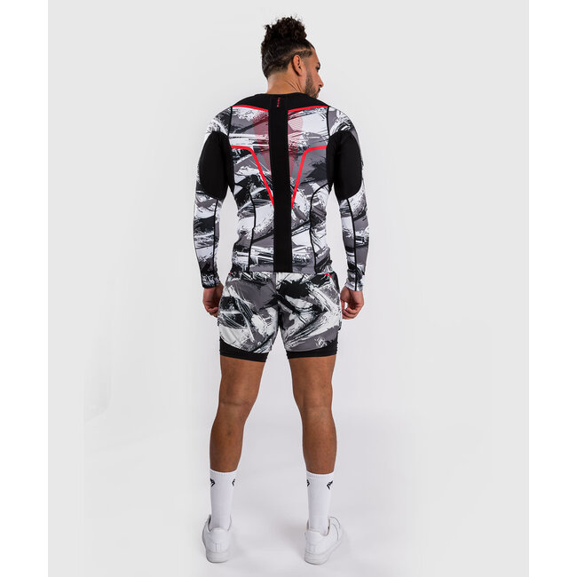 Venum VENUM ELECTRON 3.0 LONG SLEEVE RASHGUARD - GREY/RED