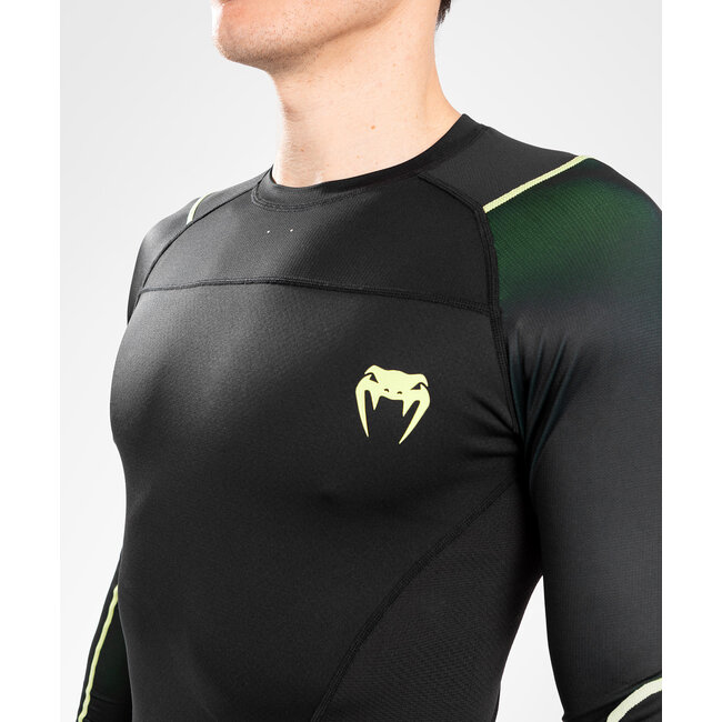 Venum FUSION 2.0 RASHGUARD LONG SLEEVES - BLACK/YELLOW