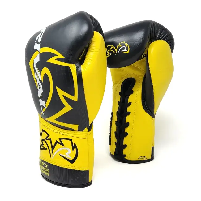 Rival Boxing Gear Rival -Bokshandschoen -  RFX-Guerrero Sparring Gloves P4P Edition - black en yellow