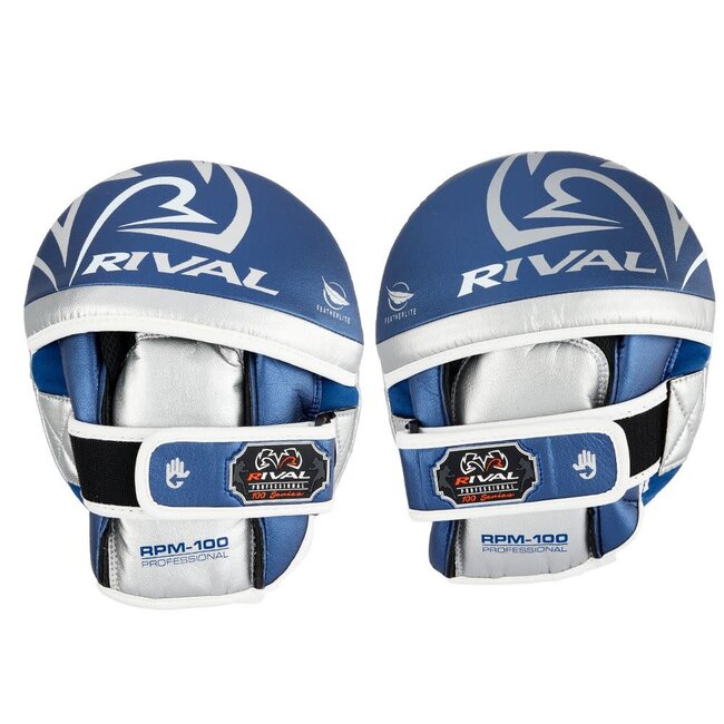Rival Boxing Gear Rival - Pads - RPM100 Professional Punch Mitts - Blue/Silver