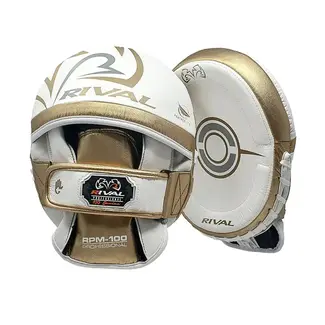 Rival RPM100 Professional Punch Mitts – Wit/Goud