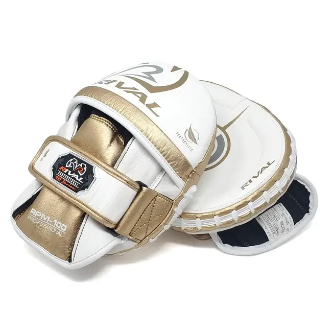Rival RPM100 Professional Punch Mitts – Wit/Goud