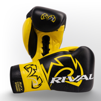 Rival Boxing Gear Rival -Bokshandschoen -  RFX-Guerrero Sparring Gloves P4P Edition - black en yellow