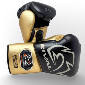 Rival Boxing Gear RS100 Professional Sparring Bokshandschoenen – Zwart/Goud
