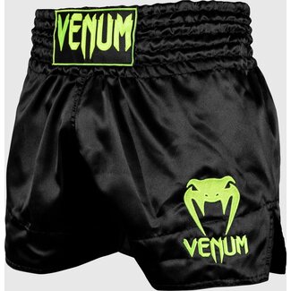 Venum VENUM MUAY THAI SHORTS CLASSIC-  ZWART/NEONGEEL